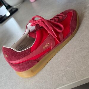 Gola Women’s Red Suede & Nylon Sneaker